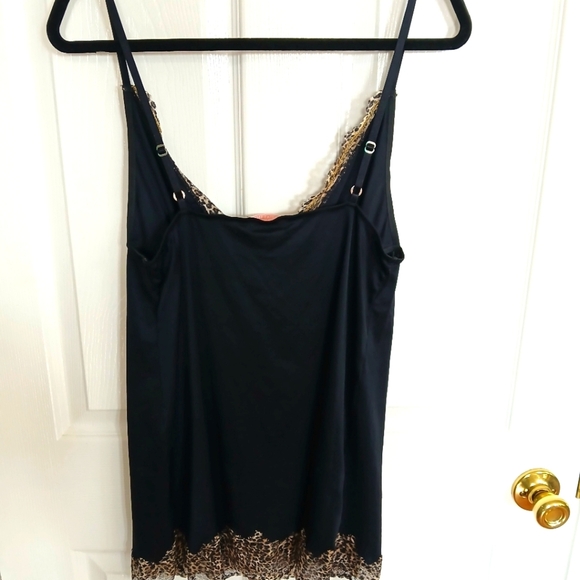 Victoria Secret Very Sexy Collection Black Chemise SZ L Cheetah print lace - Picture 5 of 5